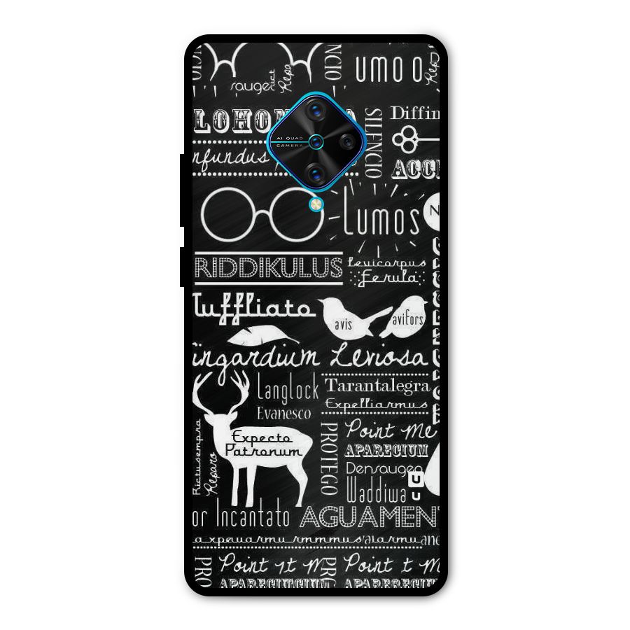 Deer Key Spell Metal Back Case for Vivo S1 Pro