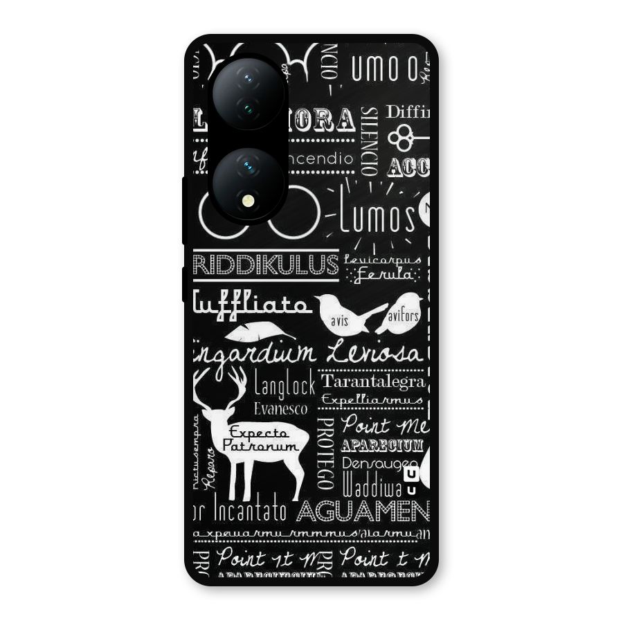 Deer Key Spell Metal Back Case for Vivo T2