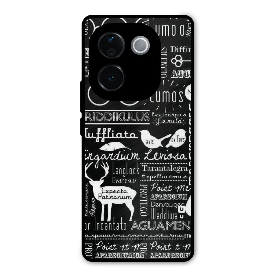 Deer Key Spell Metal Back Case for Vivo T3 Pro