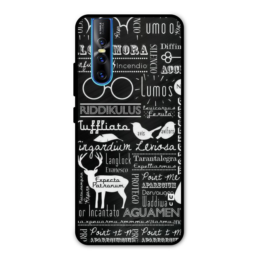 Deer Key Spell Metal Back Case for Vivo V15 Pro