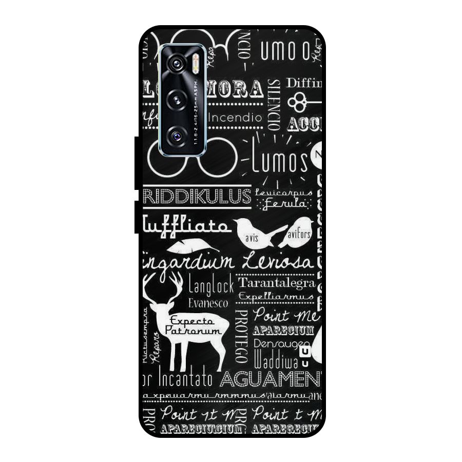 Deer Key Spell Metal Back Case for Vivo V20 SE