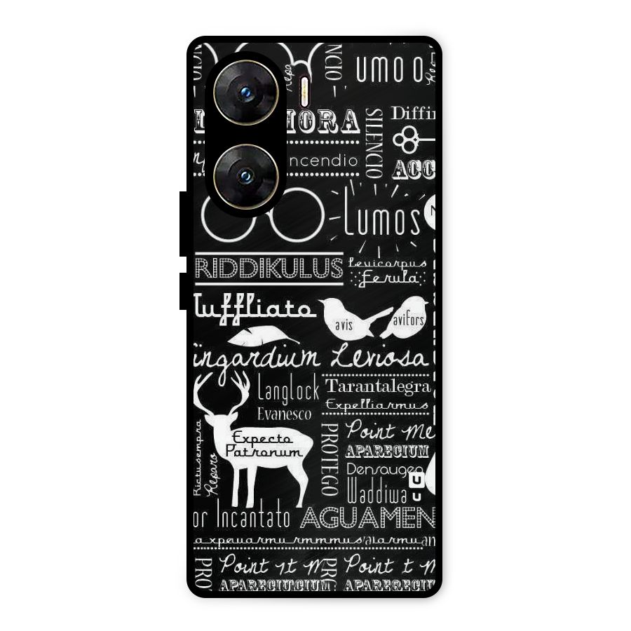 Deer Key Spell Metal Back Case for Vivo V29e