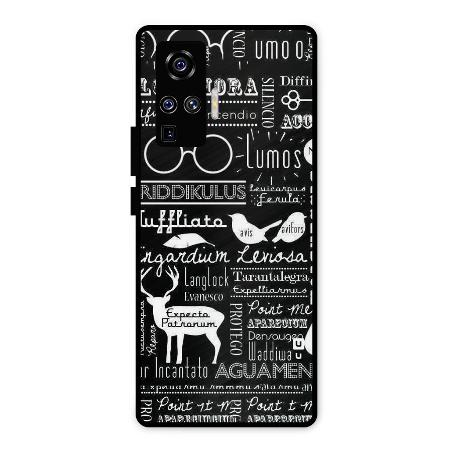 Deer Key Spell Metal Back Case for Vivo X50 Pro