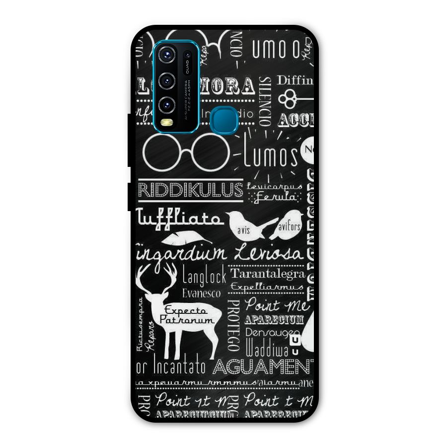 Deer Key Spell Metal Back Case for Vivo Y30