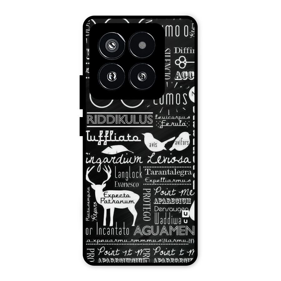 Deer Key Spell Metal Back Case for Xiaomi 14 Pro