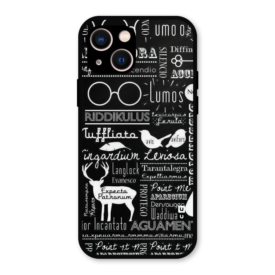 Deer Key Spell Metal Back Case for iPhone 13