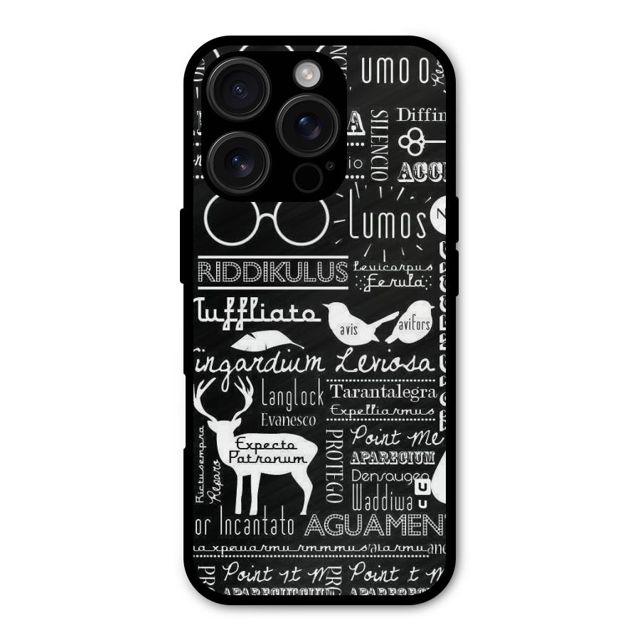 Deer Key Spell Metal Back Case for iPhone 16 Pro
