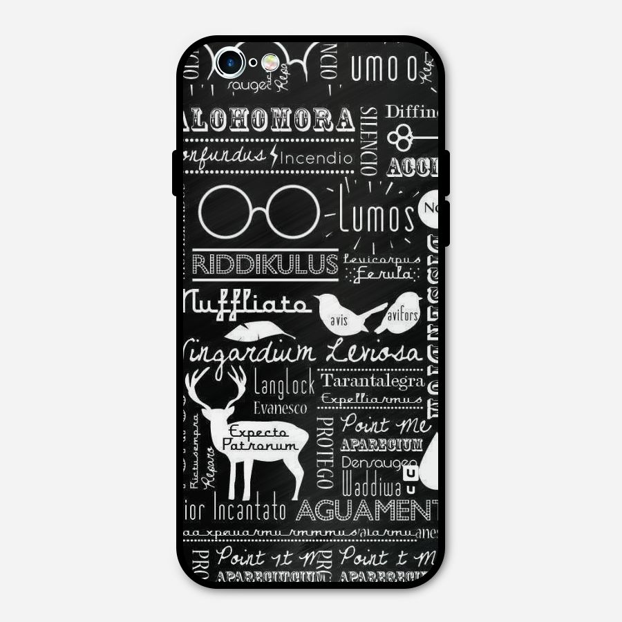 Deer Key Spell Metal Back Case for iPhone 6 6s
