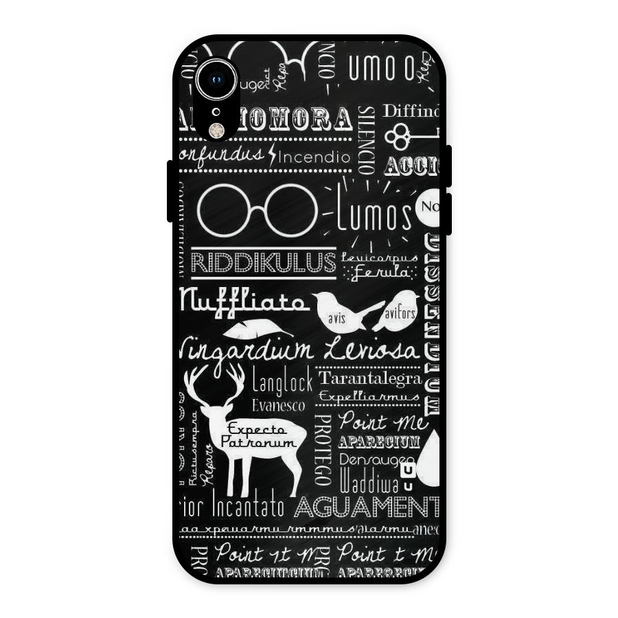 Deer Key Spell Metal Back Case for iPhone XR