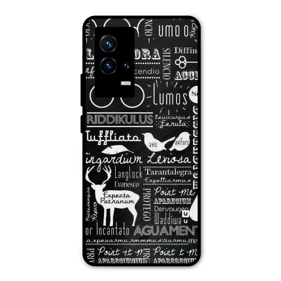 Deer Key Spell Metal Back Case for iQOO 9 5G