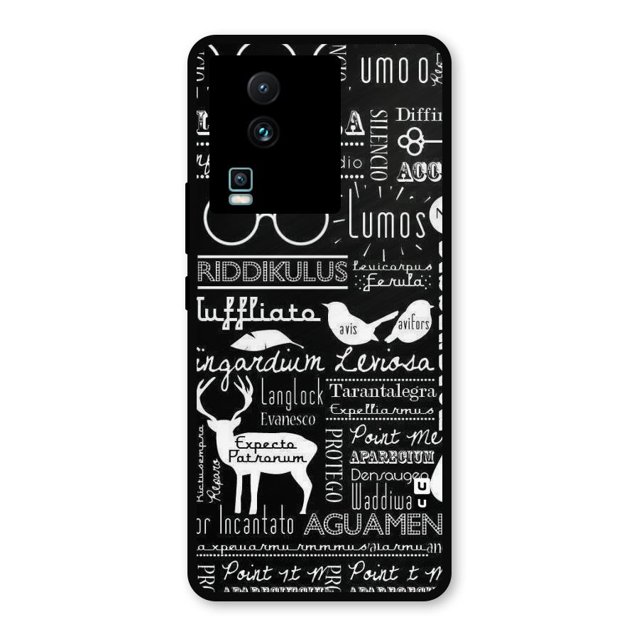 Deer Key Spell Metal Back Case for iQOO Neo 7 Pro