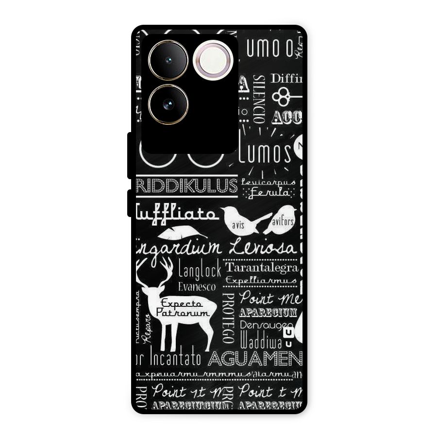 Deer Key Spell Metal Back Case for iQOO Z7 Pro
