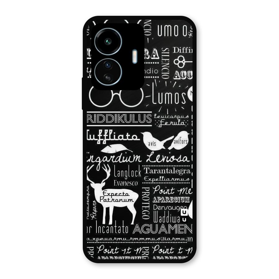 Deer Key Spell Metal Back Case for vivo iQOO Z6 Lite 5G