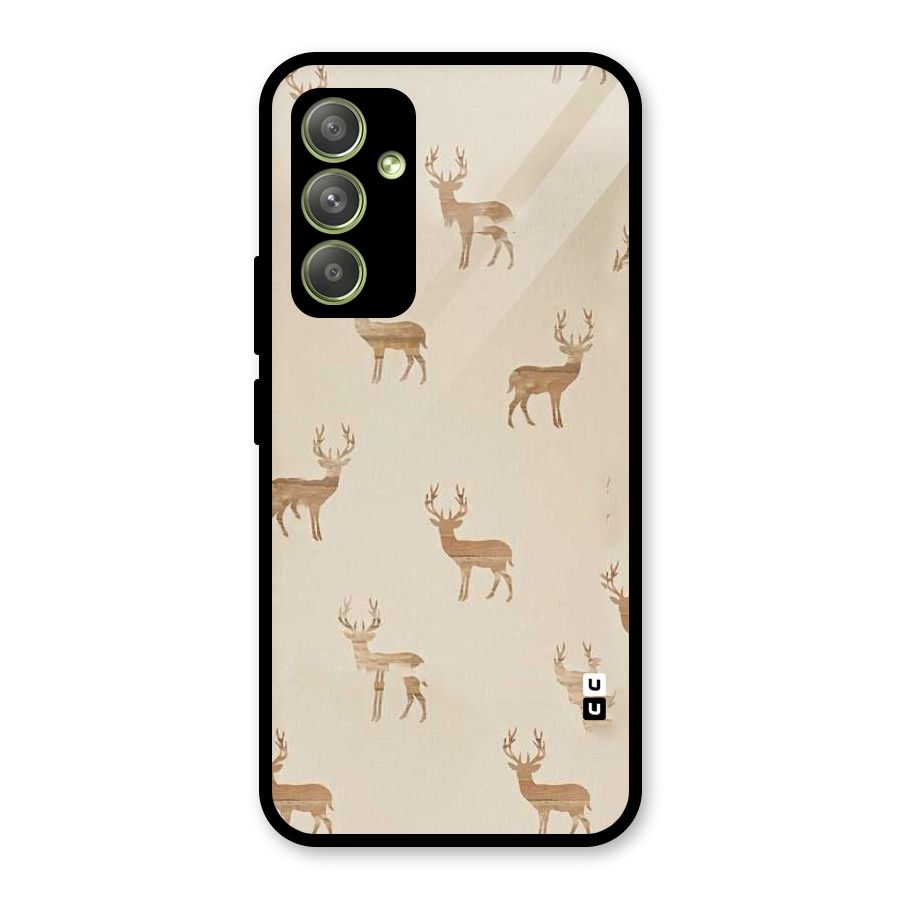 Deer Pattern Glass Back Case for Galaxy A54