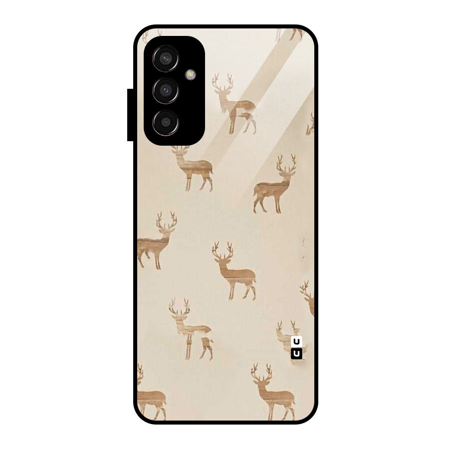 Deer Pattern Glass Back Case for Galaxy F13