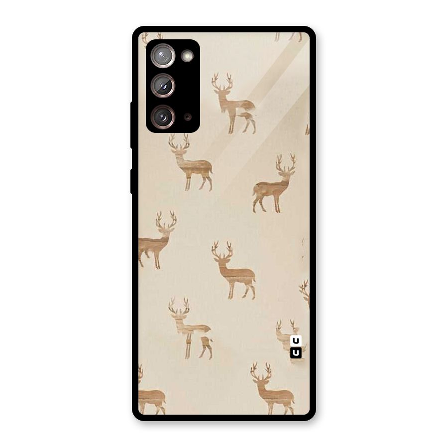 Deer Pattern Glass Back Case for Galaxy Note 20