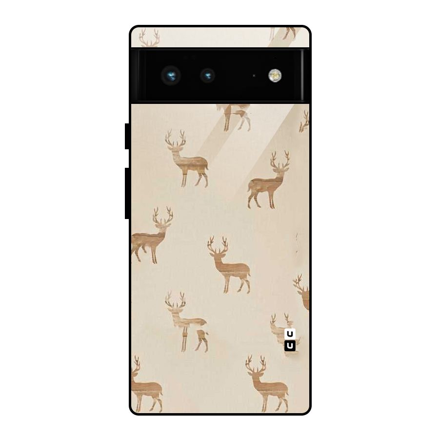 Deer Pattern Glass Back Case for Google Pixel 6