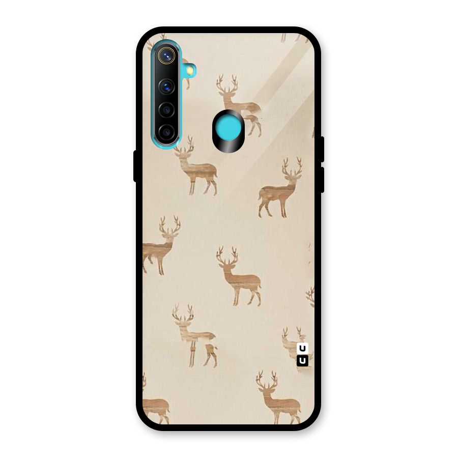 Deer Pattern Glass Back Case for Realme 5i