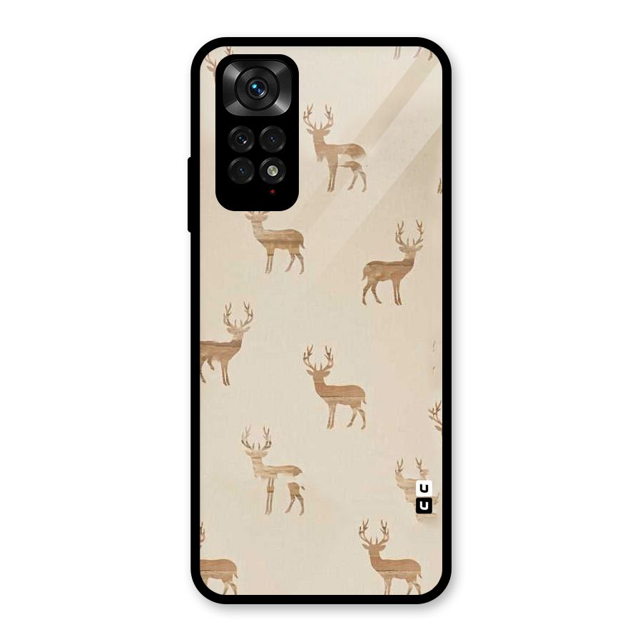 Deer Pattern Glass Back Case for Redmi Note 11S