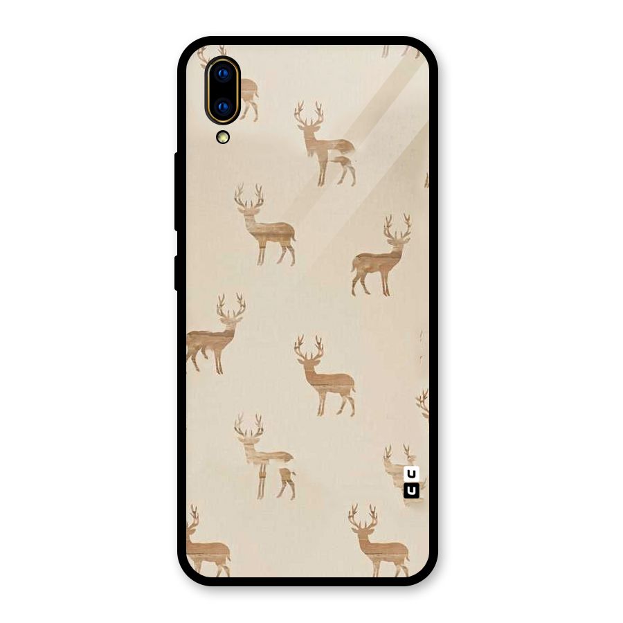 Deer Pattern Glass Back Case for Vivo V11 Pro