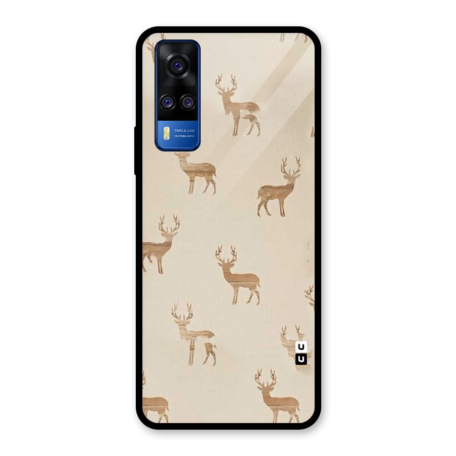 Deer Pattern Glass Back Case for Vivo Y31