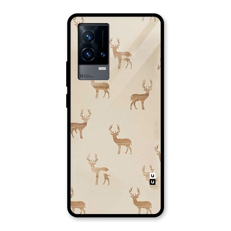 Deer Pattern Glass Back Case for iQOO 9 5G