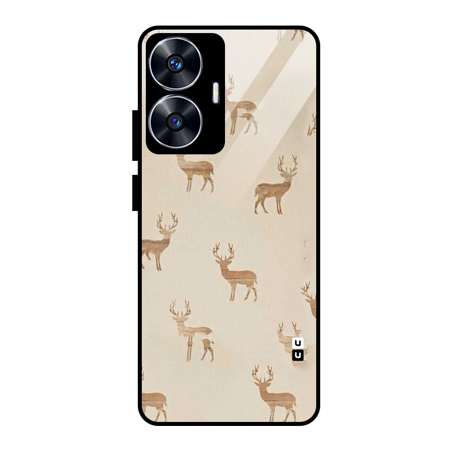 Deer Pattern Glass Back Case for realme C55