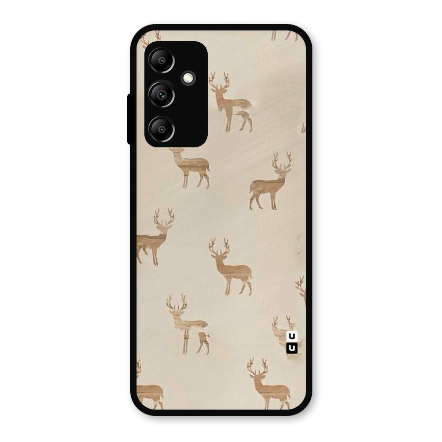 Deer Pattern Metal Back Case for Galaxy A14 5G