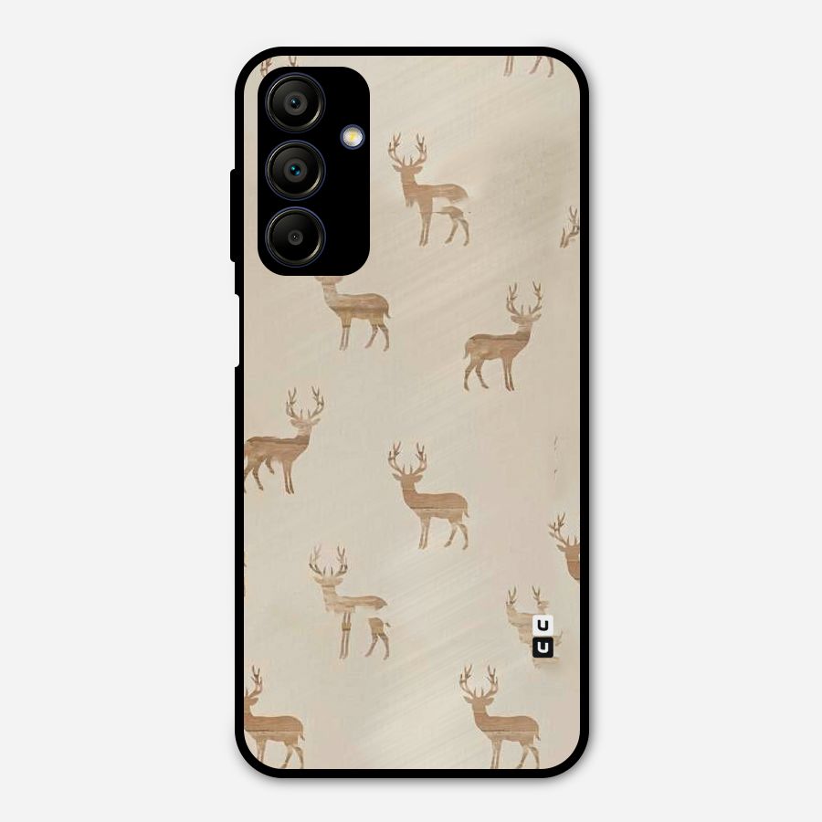 Deer Pattern Metal Back Case for Galaxy A15 5G