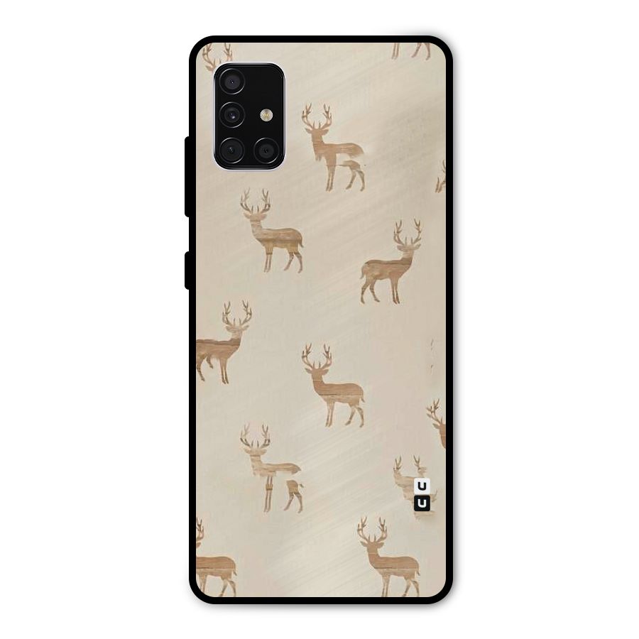 Deer Pattern Metal Back Case for Galaxy A51