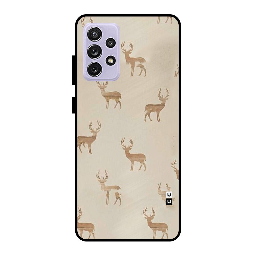 Deer Pattern Metal Back Case for Galaxy A72