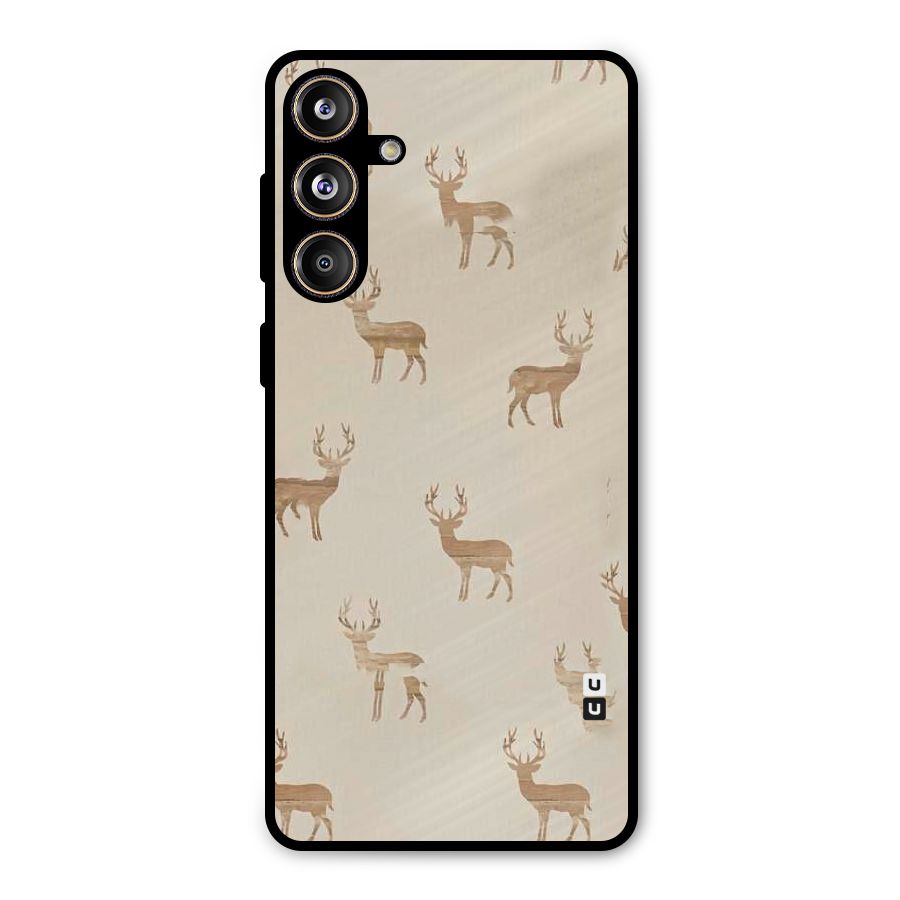 Deer Pattern Metal Back Case for Galaxy F55