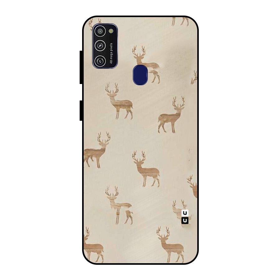 Deer Pattern Metal Back Case for Galaxy M21
