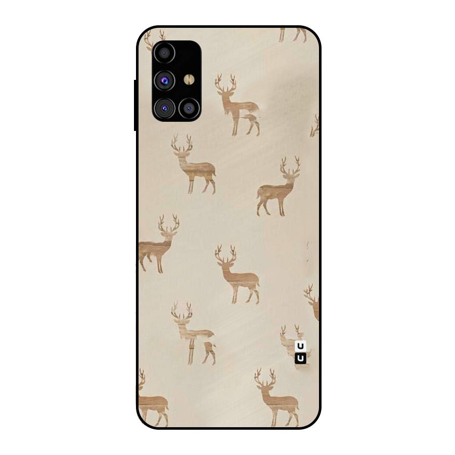 Deer Pattern Metal Back Case for Galaxy M31s