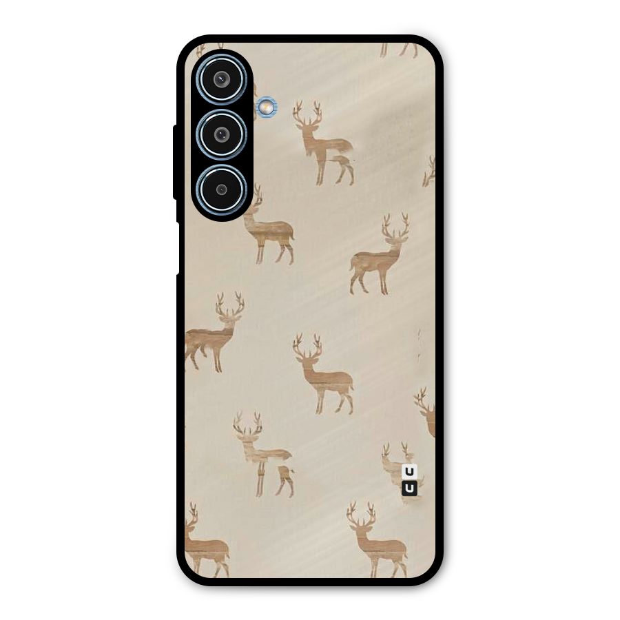 Deer Pattern Metal Back Case for Galaxy M35
