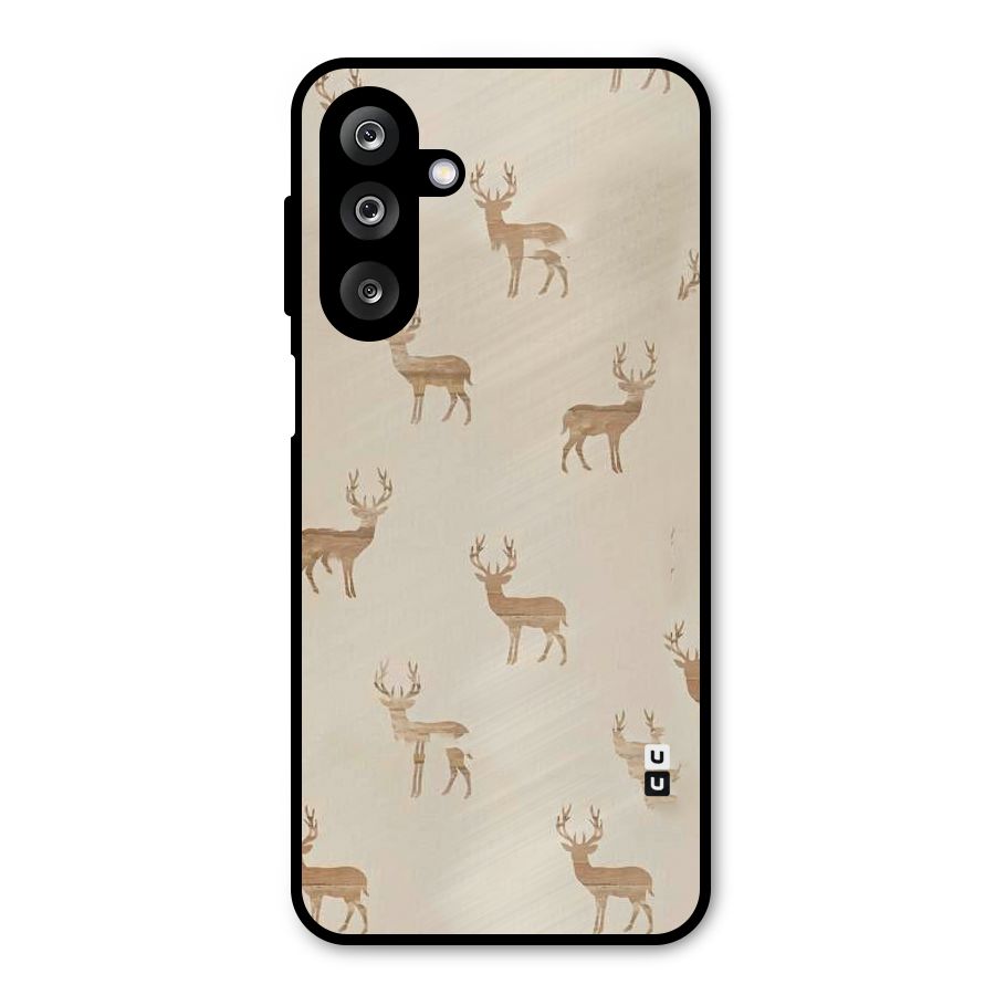 Deer Pattern Metal Back Case for Galaxy M36