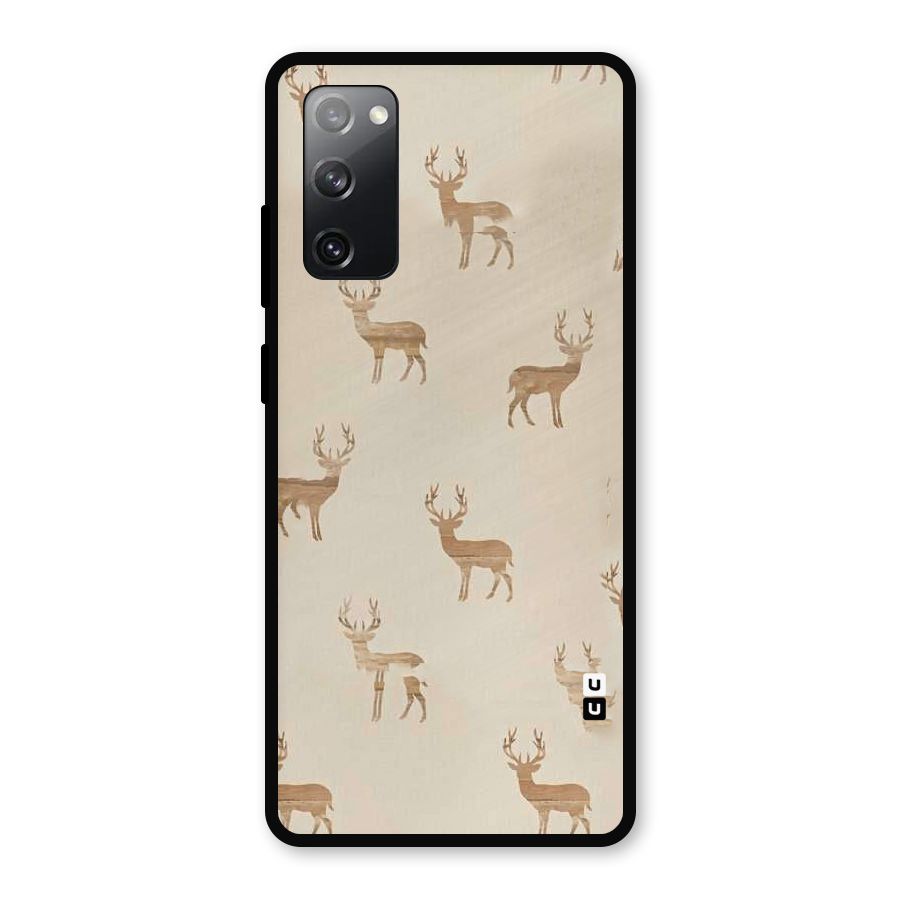 Deer Pattern Metal Back Case for Galaxy S20 FE