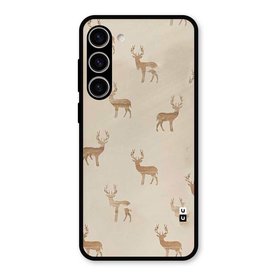 Deer Pattern Metal Back Case for Galaxy S23 Plus