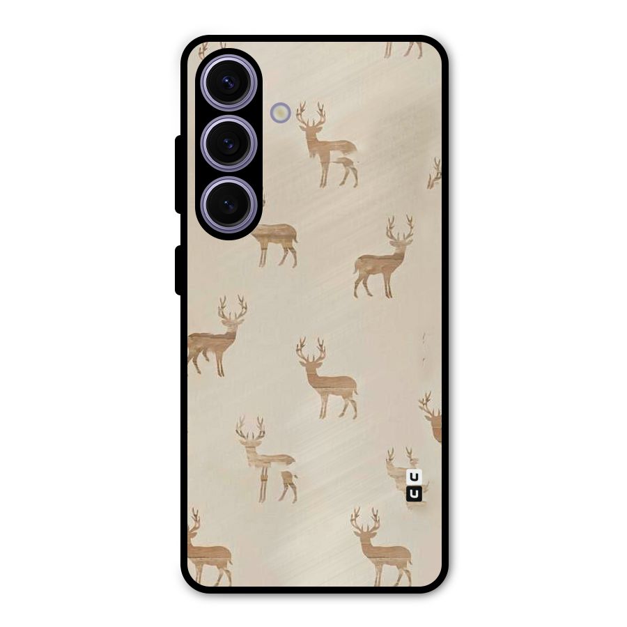 Deer Pattern Metal Back Case for Galaxy S24