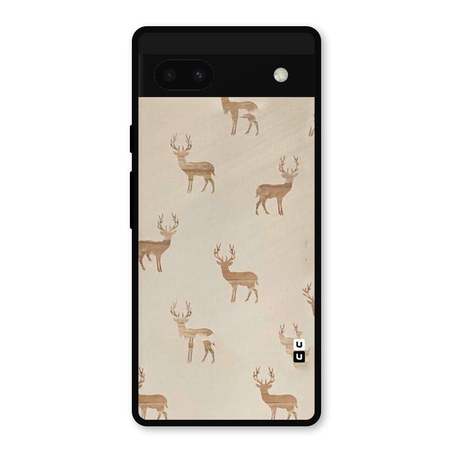 Deer Pattern Metal Back Case for Google Pixel 6a