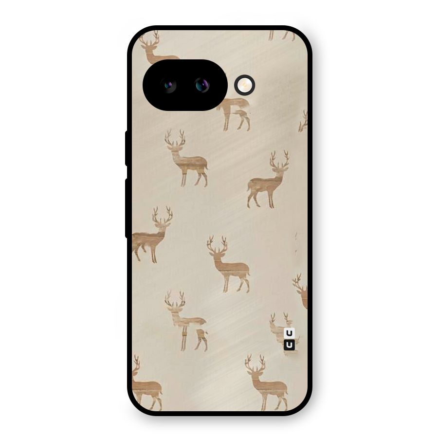 Deer Pattern Metal Back Case for Google Pixel 9a