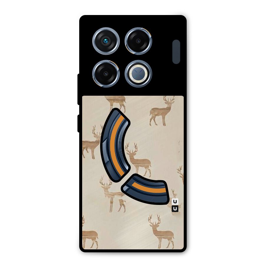 Deer Pattern Metal Back Case for Infinix GT 20 Pro