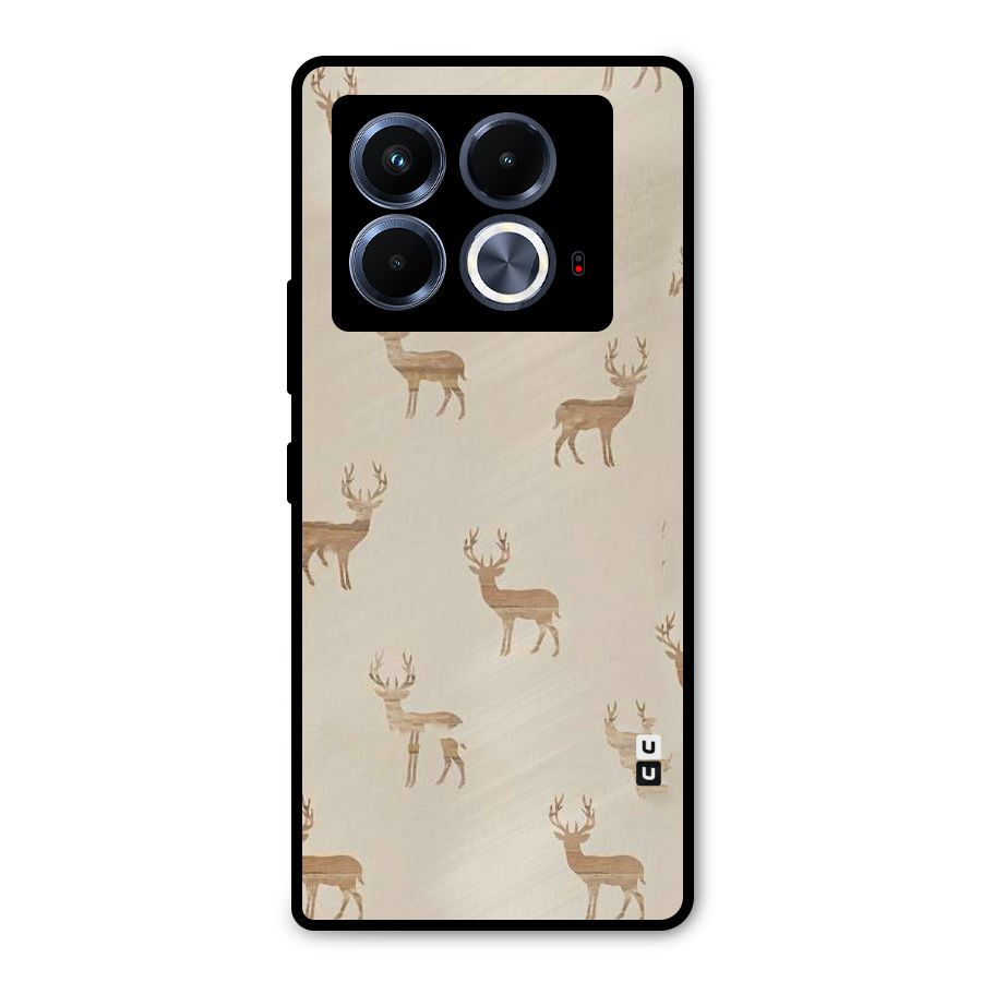 Deer Pattern Metal Back Case for Infinix Note 40 5G