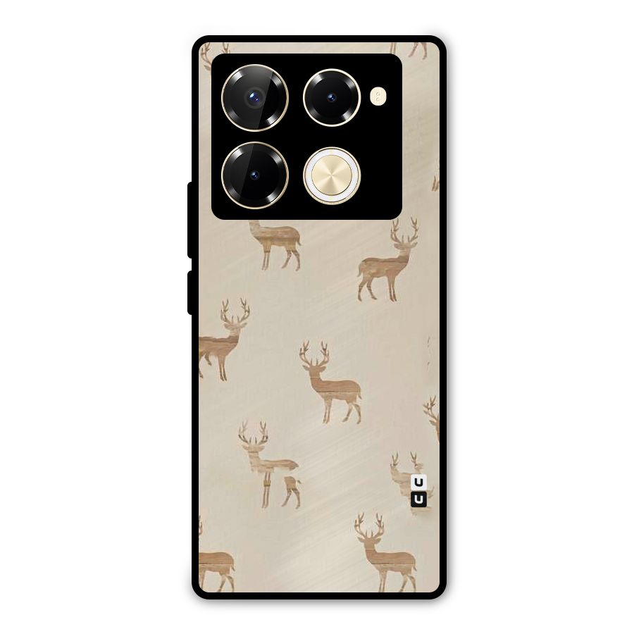 Deer Pattern Metal Back Case for Infinix Note 40 Pro Plus