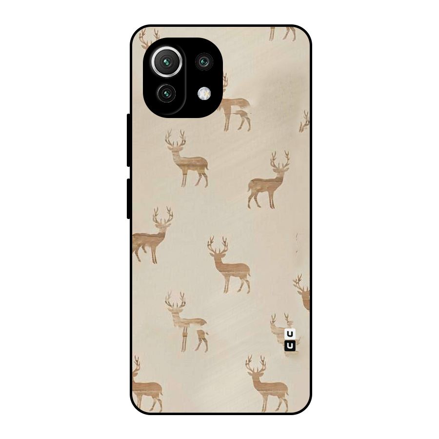 Deer Pattern Metal Back Case for Mi 11 Lite NE 5G