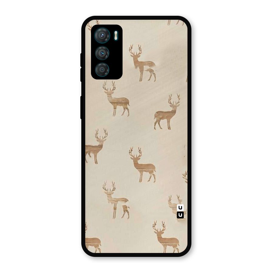 Deer Pattern Metal Back Case for Moto G42