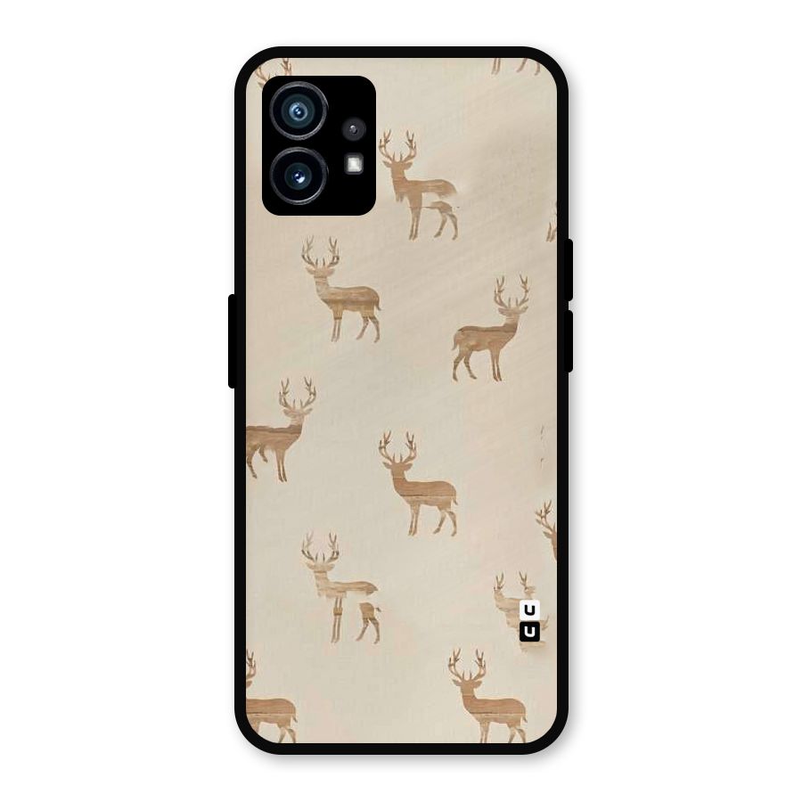 Deer Pattern Metal Back Case for Nothing Phone 1