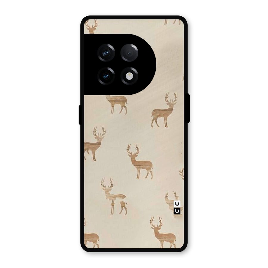 Deer Pattern Metal Back Case for OnePlus 11R