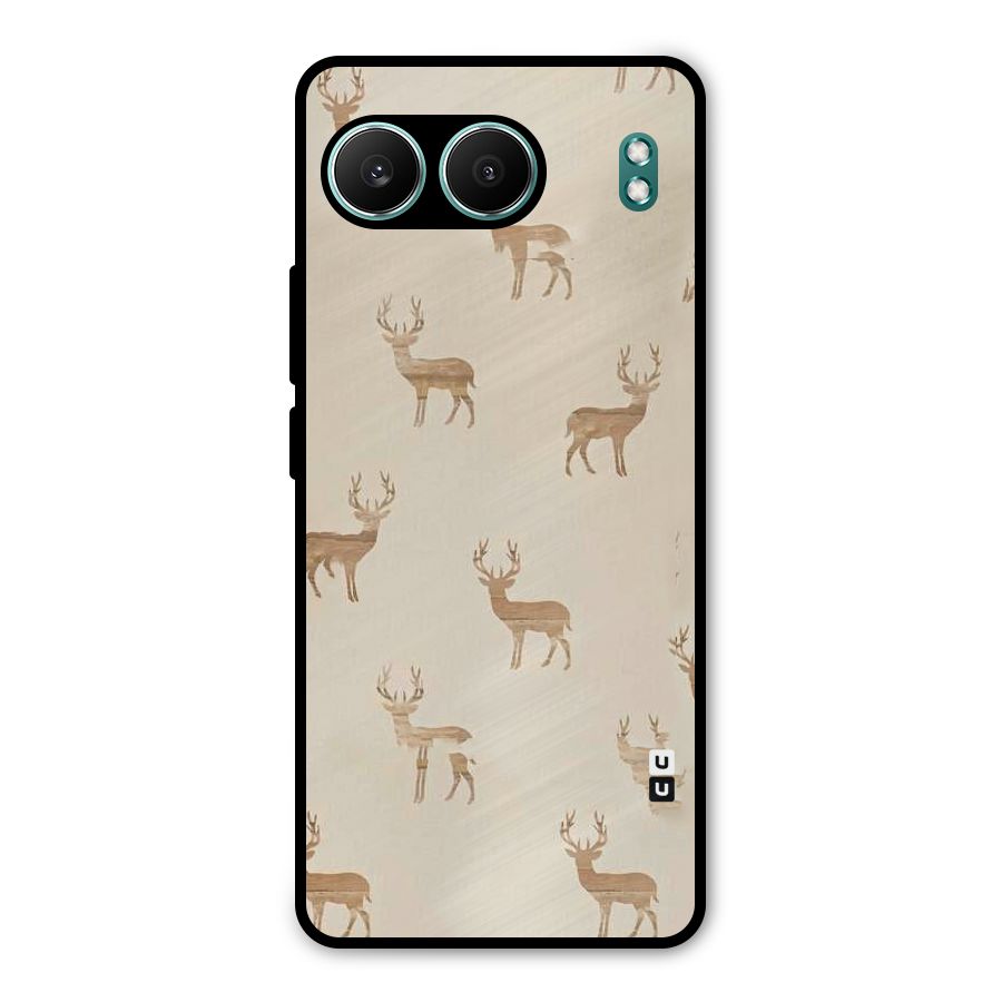 Deer Pattern Metal Back Case for OnePlus Nord 4