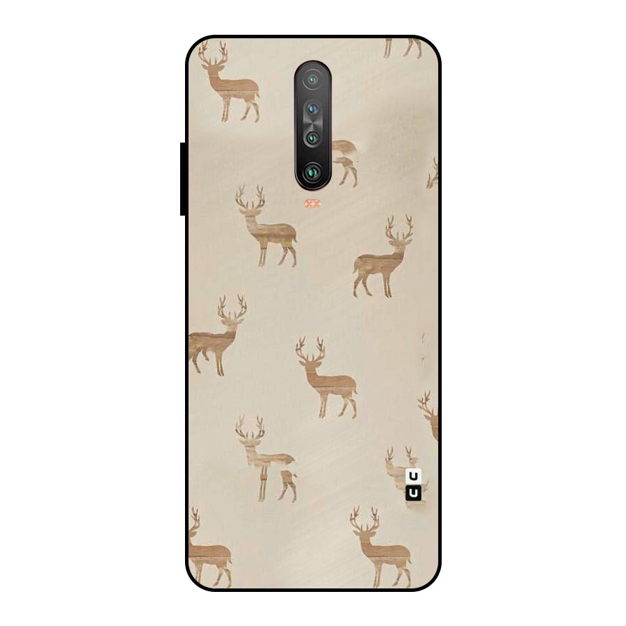 Deer Pattern Metal Back Case for Poco X2